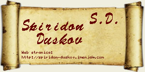 Spiridon Duškov vizit kartica